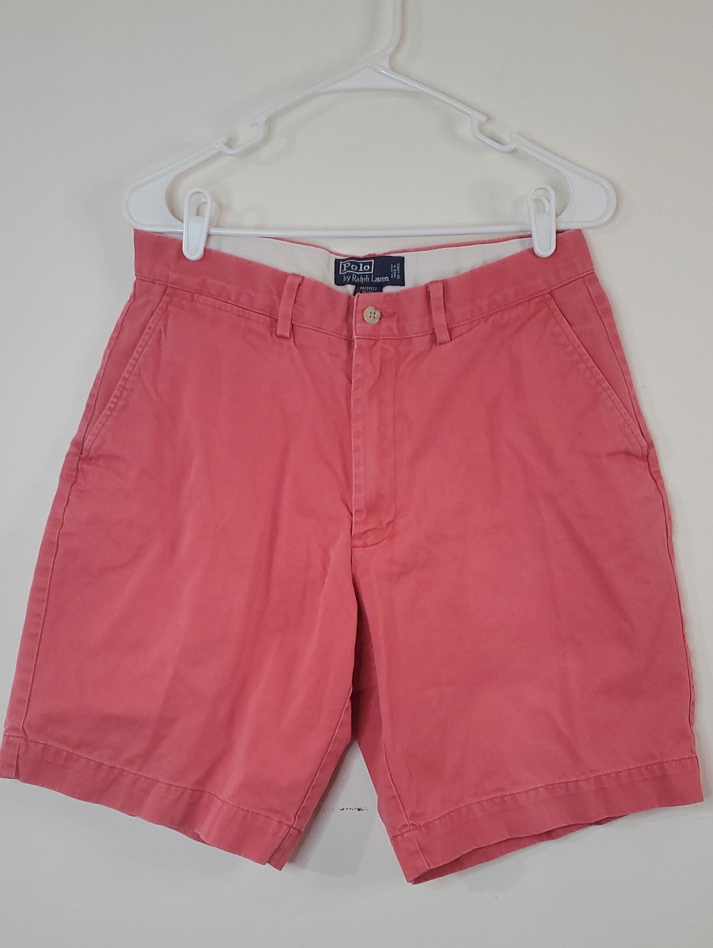 Polo by Ralph Lauren Men’s Prospect 9" Coral Cotton Chino Shorts Size 32 Preppy
